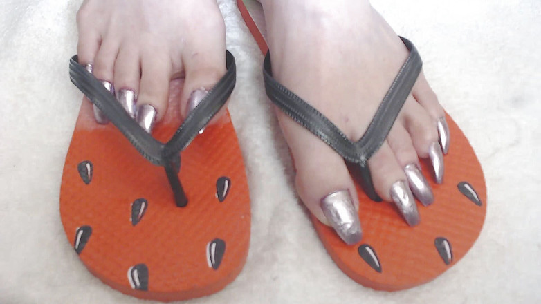 Abby Anna: Sexy Silver Metallic kuku panjang panjang