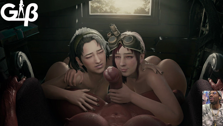 L6RD7BLU3 FUTA: Дві сварливі повії облизують на великих грудях трансгендерний великий чорний член, божевільний moxxi глибоко заглотує член Амари