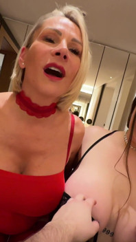 Threesome with Victoria Nova and Gaby on Valentine’s Day - Luna Doll