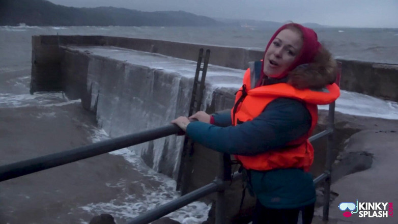 UKCuteGirl Lucy Lauren: Snug Crotch Strapped Lifejacket Safety Tease