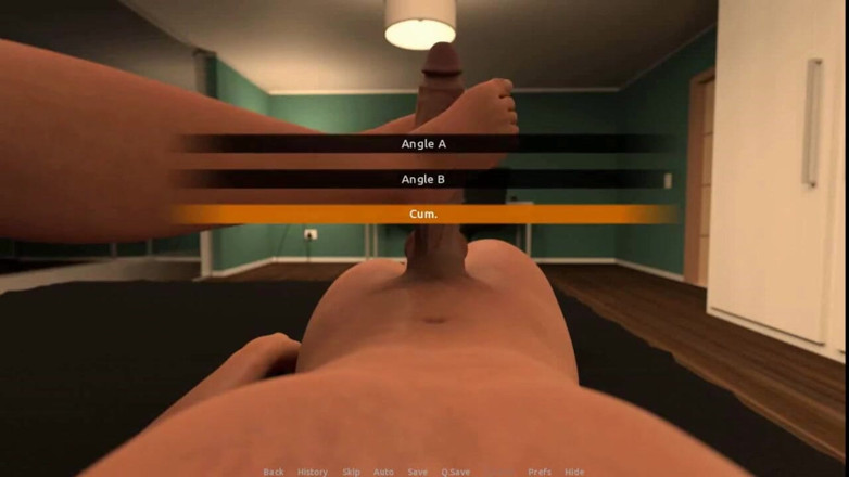 Dirty GamesXxX: The visit: a blonde girl is doing a foot job...