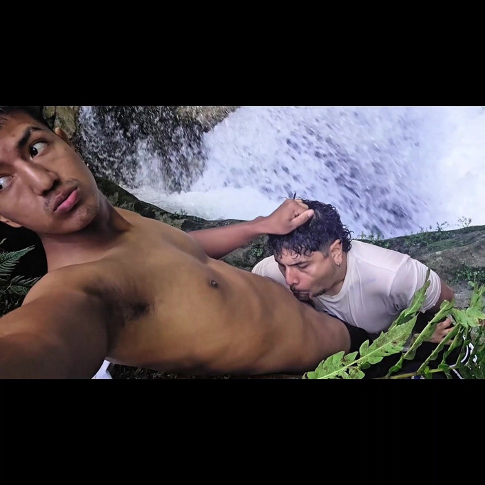 Deiby Latino: Indian Man Fucking Young Gay Man in a Waterfall
