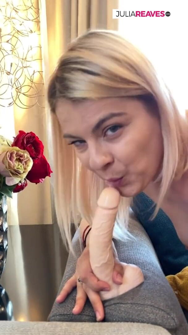 Jasmine RougeXXX: I blow the dildo wet and then put it in...
