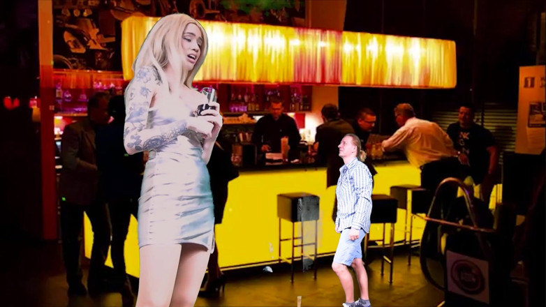 6-movies: Blond goddess meet a 2.4 Feet Guy