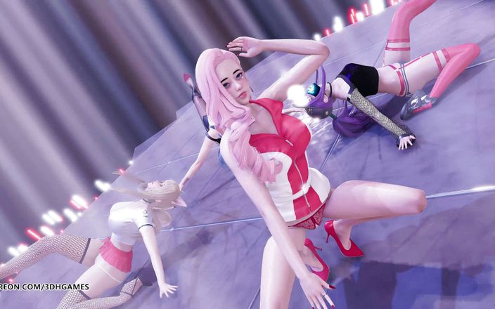 3D-Hentai Games: [MMD] T ara - BunnyStyle naked dance Ahri Kaisa Seraphine sexy...