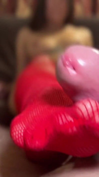 Fishnets Footjob