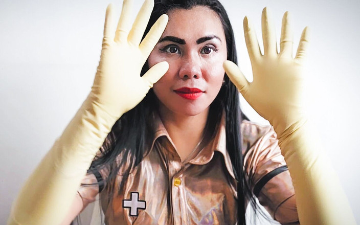 DominaFireOfficial: Guantes médicos de látex fetiche