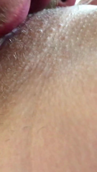Husband cleans my pussy after I pee. Eating pussy to orgasm close up