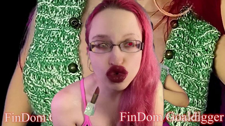 FinDom Goaldigger: Lipstick transformation