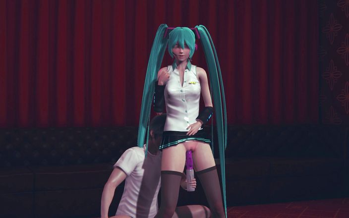 Waifu club 3D: Miku fucked with a vibrator until she cummed