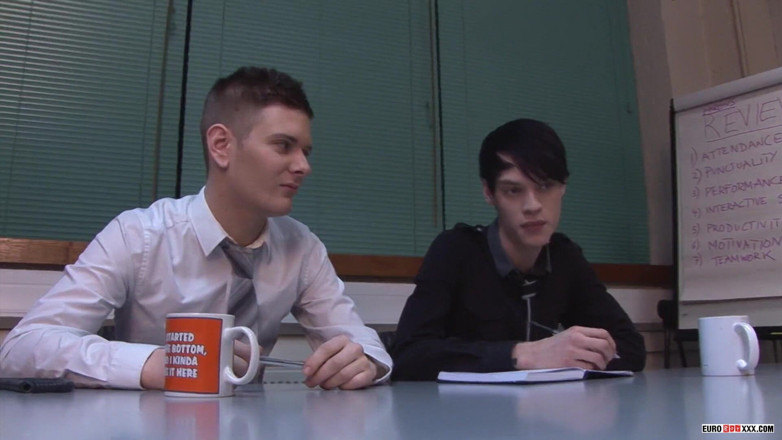 Euro boy xxx: Bareback Business Twink Threeway Fuck