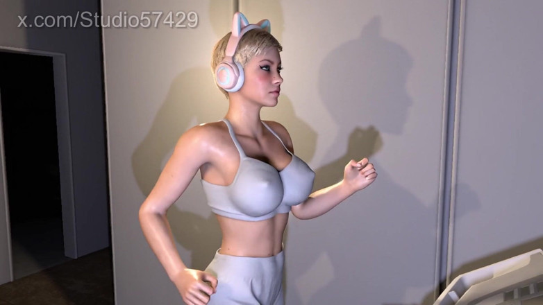 Studio 57429: Workout Giantess' Tiny Foot Slave, Sock Smelling Trample