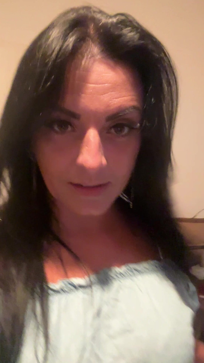 MilfyCalla: Soft Blue Dress, No Bra - Natural Tease in the Light