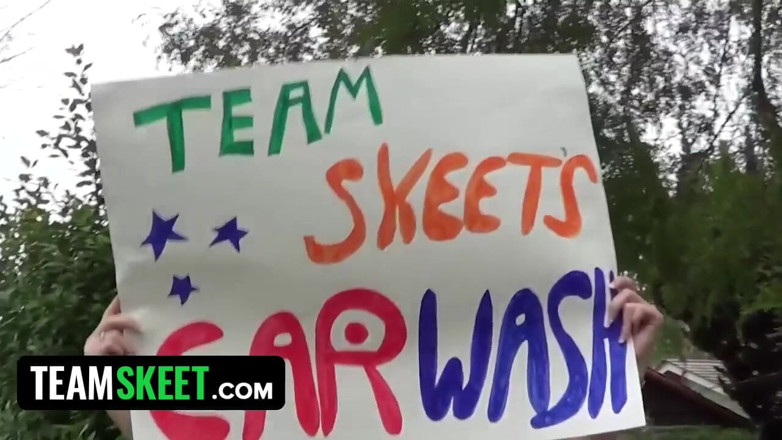 Team Skeet: Amateur slut Alice White gets soapy and sloppy