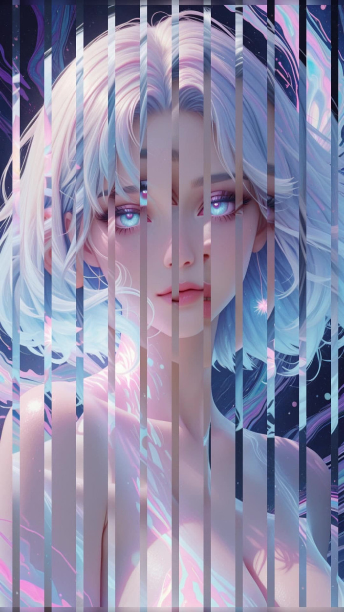 VelvetInk Studio: Ästhetische Ai-Kunst: Ätherische nackte Porträts in Neon-Träumen