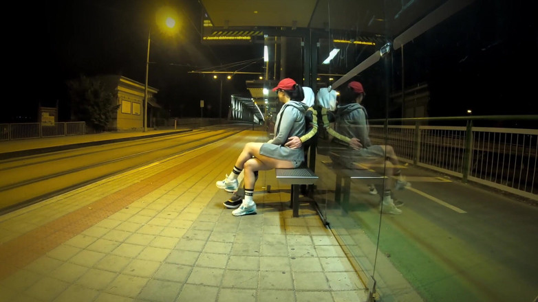 DedeDeville: Really Risky Sex at a Bus Stop with a Young...