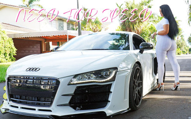 Pawg Queen: Pawg queen - ryan smiles menggoda cewek toketnya saat mengemudi