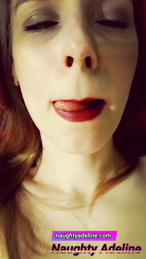 Naughty Adeline: Cum inside my pussy!