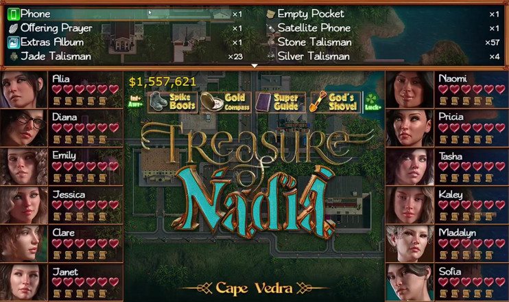 LewdArcade: Treasure of Nadia Booty Calls Sex Game Play [part 02] Nude Game [18+]...