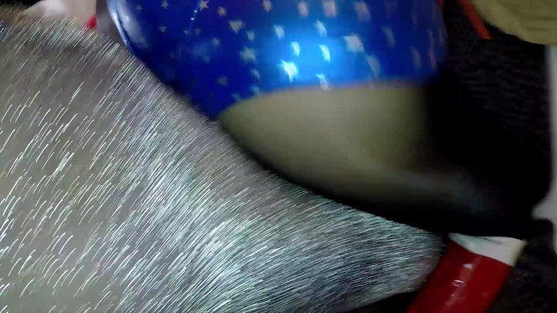 Nylon Xtreme: Sonya Durganova in wonder black nylon pantyhose