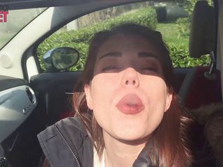 Smokin Fetish: Adorable Italian girl loves smoking in the car