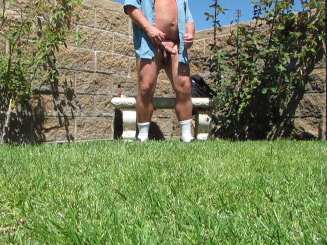 The porky pervert: Utomhus Park Jerkoff 4