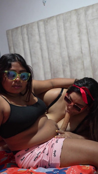Hot Lesbians Fucking with a Strap-on