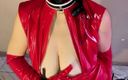 Lady Oups exhib &amp; slave stepmom: Lady Oups Slave Wife Training with Double Dildo and Gagged...