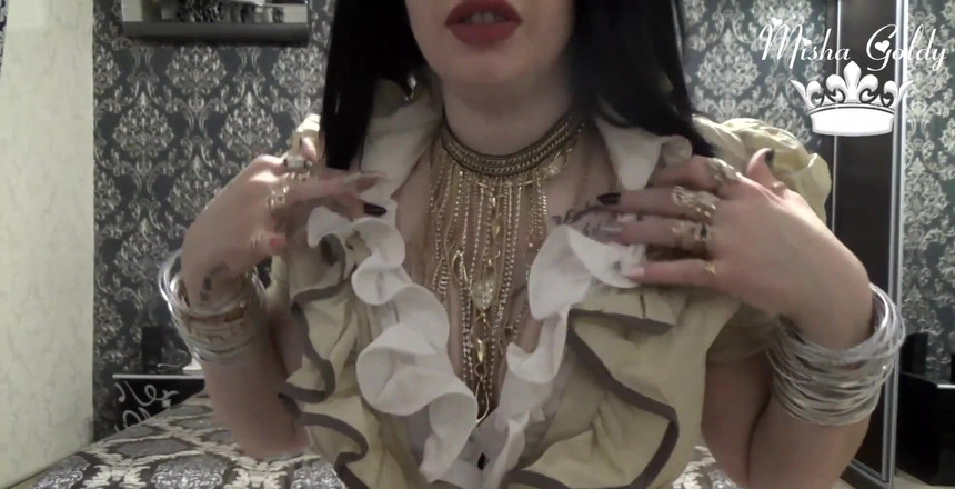 Goddess Misha Goldy: 내 곡선과 내 보석은 당신을 사정하게!