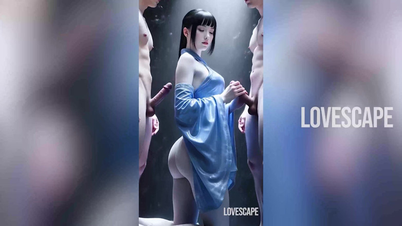Lovescape: Asiatische süße, grober blowjob & hardcore-hämmern endet mit abspritzen ins gesicht