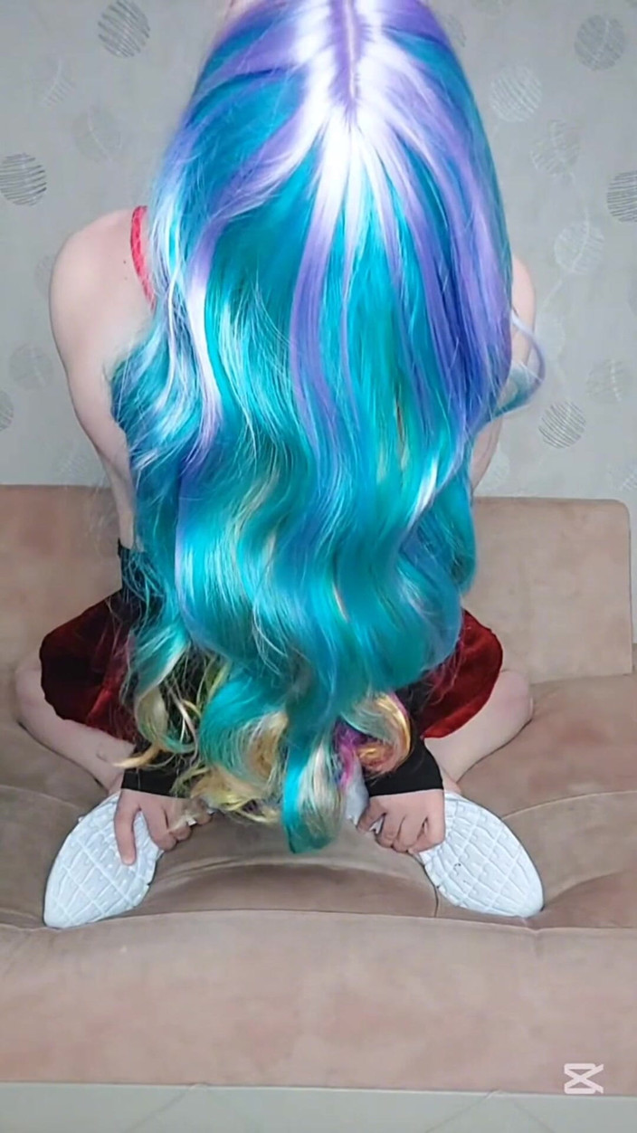 Kitty_Cross: Cosplayer model femboy si cewek super semok rambut pirang dientot...