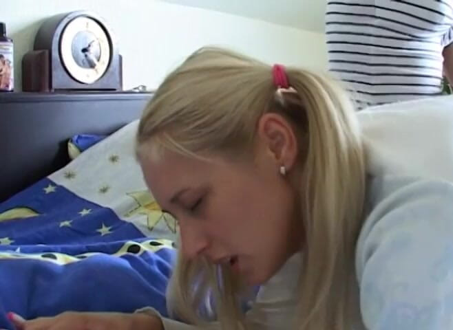 German Fuck Movie: Is the young blonde teacher having her first ass orgasm...