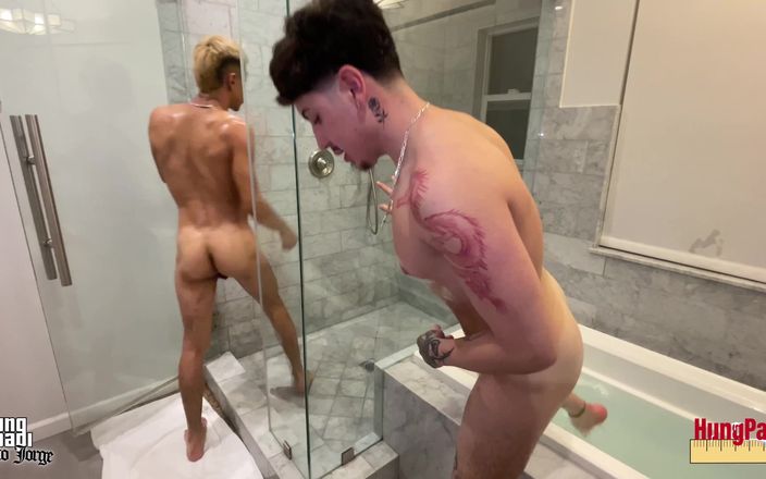 Hung Papi: 2 Hung Dl Latinos Breeding Shower Fucking Bathtub Raw Gay...