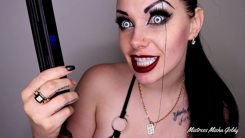 Goddess Misha Goldy: Imposed sissy b-mail from devil