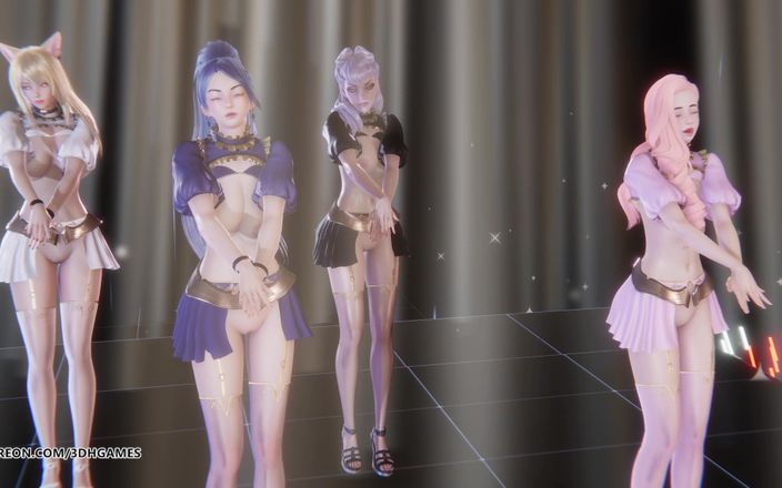 3D-Hentai Games: [mmd] Laysha - Różowa etykieta Ahri Kaisa Seraphine Evelynn Sexy Striptiz...