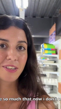 Cumwalk in Public Supermarket - Facial Fetish Outdoor Blowjob