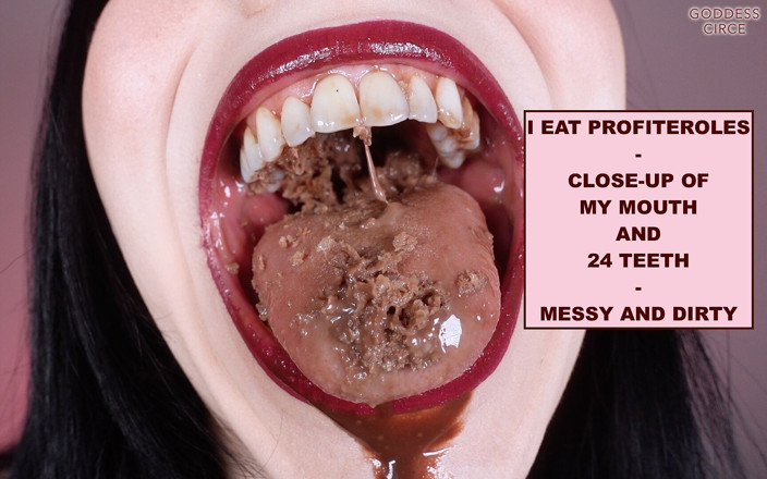 Goddess Circe: Je mange des profiteroles - gros plan sur ma bouche et 24...
