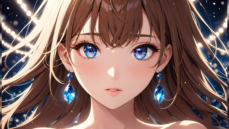 LustRender: Bokeh Dreams: eine schöne junge frau in schwimmenden ampeln