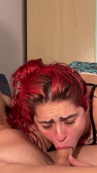 Oral Hardcore in the Bedroom - Camila Goes to the Edge and Swallows Without Shame