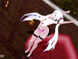 Smixix: Thicc Miku Dance Hentai Vocaloid Nude Bass Knight Song MMD 3D...