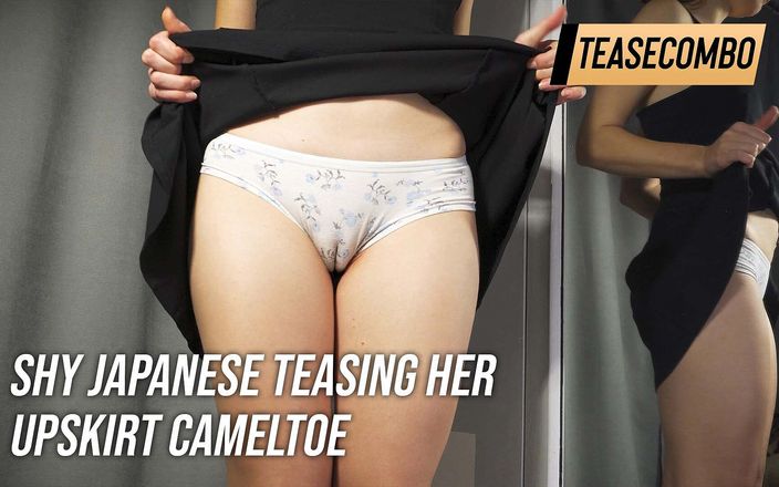 Teasecombo 4K: Shy Japanese Teasing Her Underskirt Cameltoe