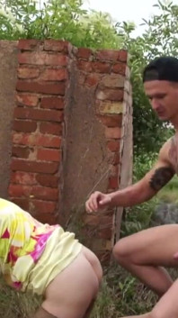 Busty old cougar finds a young bad boy to fuck