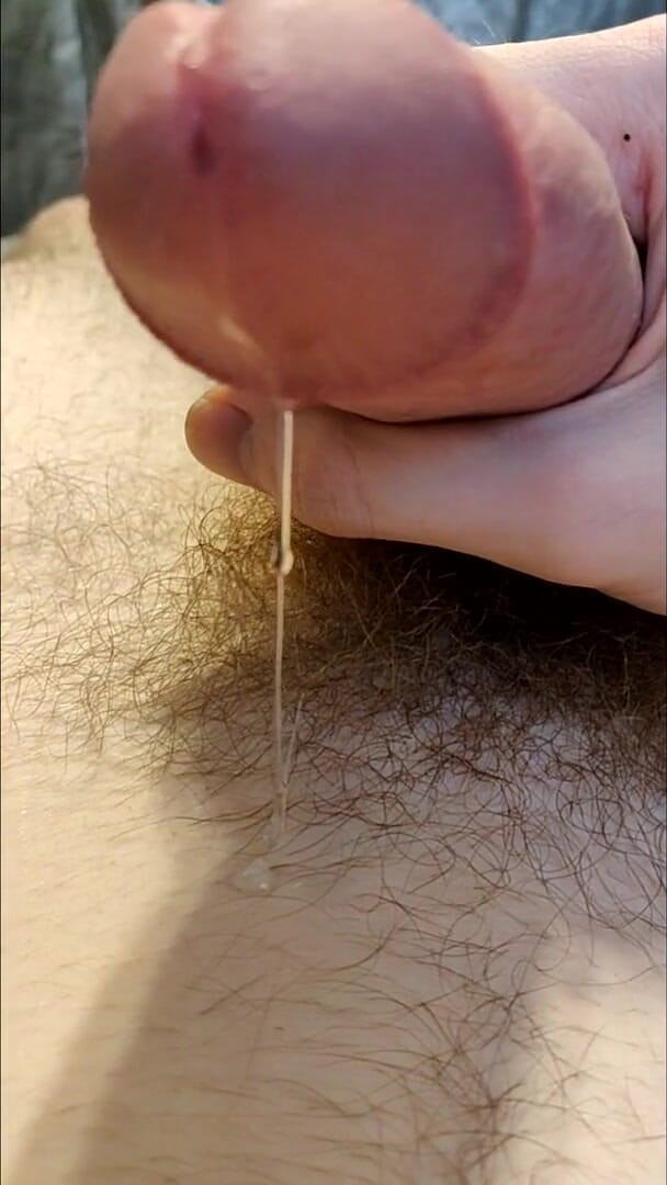 AssHungry4Cock: I slowly stroke out a precum puddle