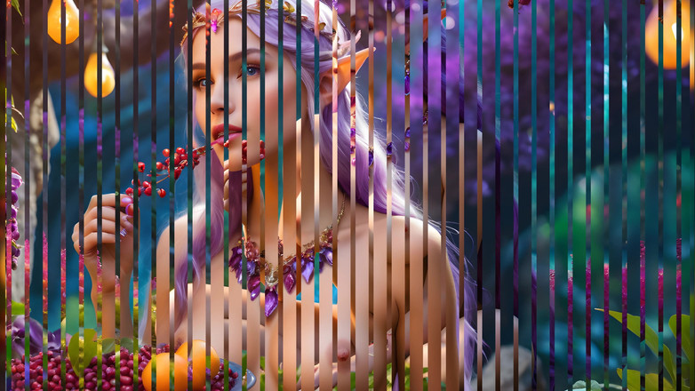 LustRender: Una grande tettona ed un elfo nudo con Magellan