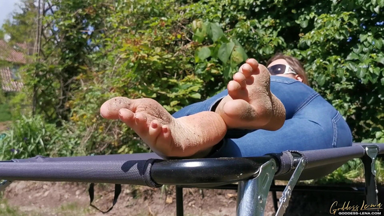 Goddess Lena: Dirty feet, you still have to lick