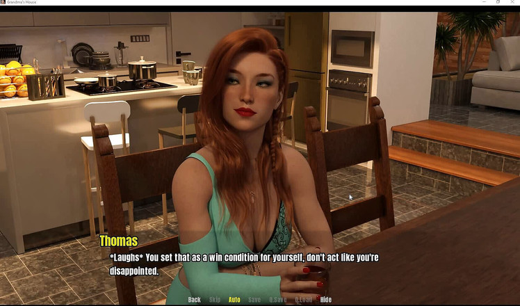 Erotic Krisso: 奶奶的房子 - 普通女孩观看射精