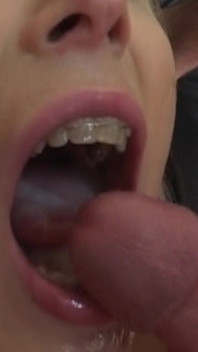 Blonde Slut Drooling Thick Cum Load Everywhere