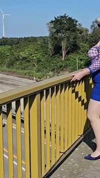 Showing off My Boobs on the Bridge