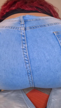 Redhead Jeans Lap Farts POV - Rubbing on Your Dick