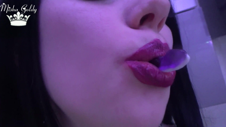 Goddess Misha Goldy: Snake chomp!